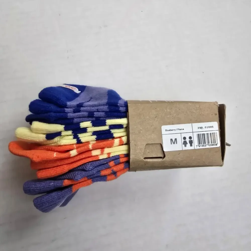 On Running Kids Crew Socks Size M/13-3/EU31-35 4pk Blueberry Flame